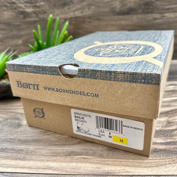 NIB Born Bailie Closed Back Clogs Brown Glazed Ginger Suede 8M 39 - Picture 11 of 12